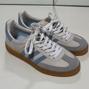 Adidas Spezial White, Gray, and Blue Sneakers size US 6